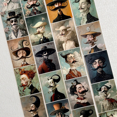 Torn Pape 3D Gloss PET Tape 6m-The Distinguished Mustache Club - 5A003XP4-1HSMH