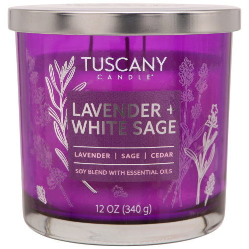 Tuscany Candle-Candle 3-Wick Painters Palette 12oz-Lavender + White Sage - 5A003S0P-1HNRB - 644124756933