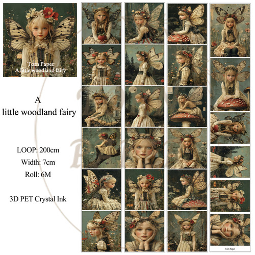 Torn Pape 3D Gloss PET Tape 6m-A Little Woodland Fairy - 5A003XMT-1HSNV - 8800325562328