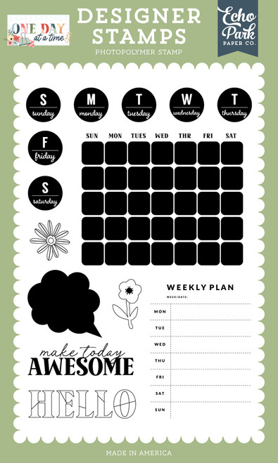 Echo Park Stamp Set-Weekly Plan - 5A003WCP-1HRZF - 810220755846