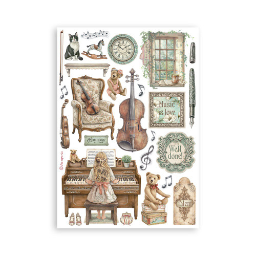 Stamperia A5 Washi Pad 8/Pkg-Symphony - 5A003TCY-1HQ9V