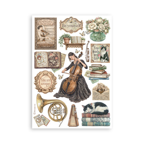 Stamperia A5 Washi Pad 8/Pkg-Symphony - 5A003TCY-1HQ9V