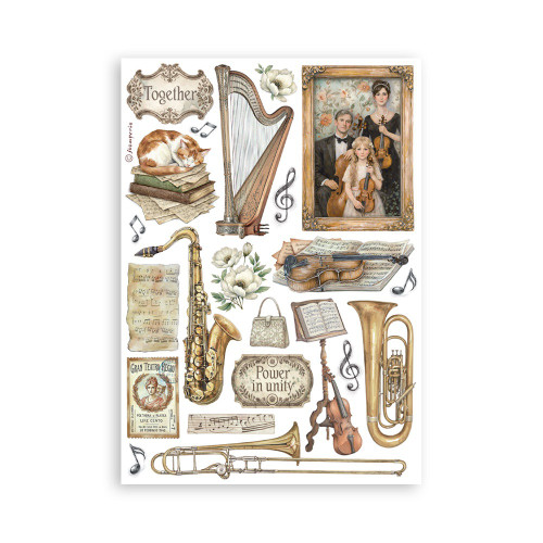 Stamperia A5 Washi Pad 8/Pkg-Symphony - 5A003TCY-1HQ9V