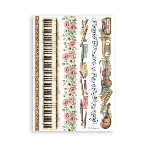 Stamperia A5 Washi Pad 8/Pkg-Symphony - 5A003TCY-1HQ9V