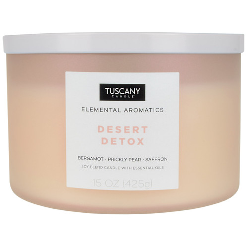 Tuscany Candle-Candle 3-Wick Elemental Aromatics Jar 15oz-Desert Detox - 5A003S0Z-1HNWN - 644124727377