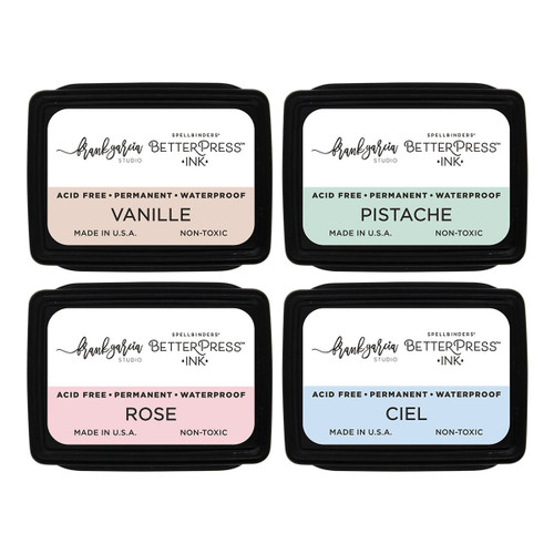 Spellbinders BetterPress Ink Mini Set 4/Pkg By Frank Garcia-Blushing Macarons - 5A003XFN-1HSFQ - 810205712895