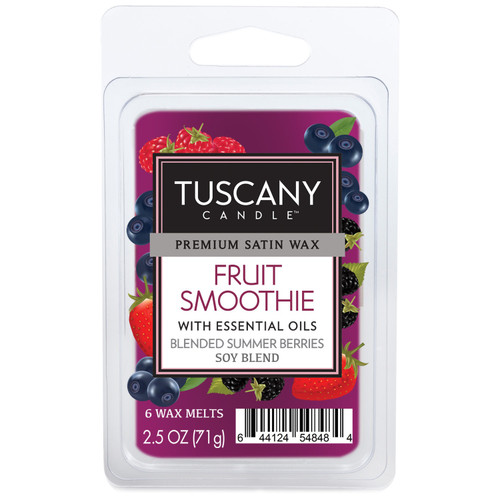 Tuscany Candle Premium Satin Wax 6-Cube Melt Bars 2.5oz-Fruit Smoothie - 5A003S13-1HNVC - 644124548484