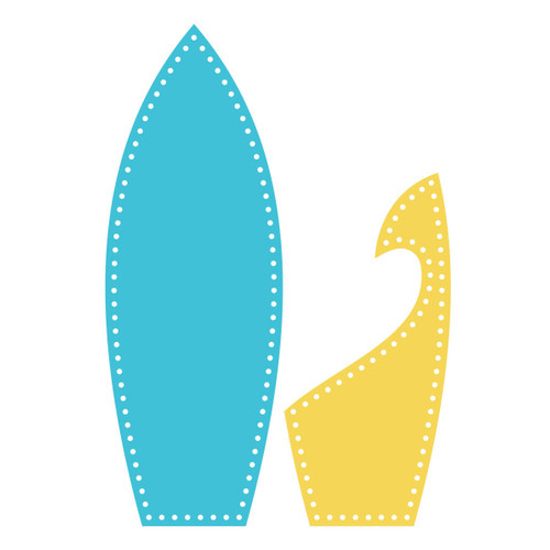 Spellbinders Etched Dies-Surfboard - 5A003XGB-1HSFW