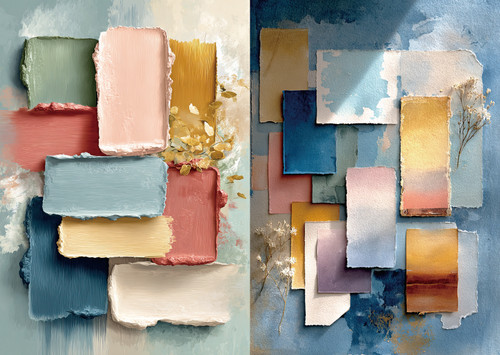 Torn Paper Scrapbooking A5 Size-Dreamy Palette Layers - 5A003XLX-1HSNH