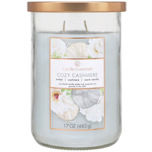 Candle Essentials Candle 2-Wick Soy Wax 17oz-Cozy Cashmere - 5A003S0Y-1HNS2 - 644124748631