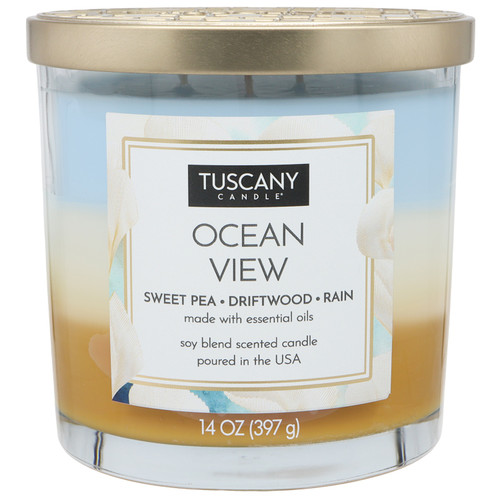 Tuscany Candle-Candle 3-Wick Triple Pour Soy Wax 14oz-Ocean View - 5A003S10-1HNST - 644124678952