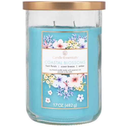 Candle Essentials Candle 2-Wick Soy Wax 17oz-Coastal Blossoms - 5A003S0Y-1HNVX - 644124748624