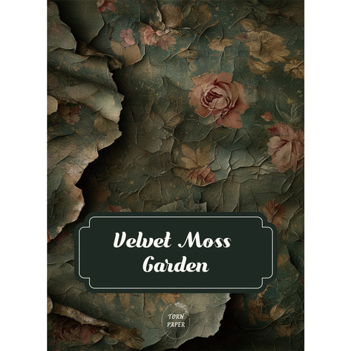 Torn Paper Scrapbooking A5 Size-Velvet Moss Garden - 5A003XP2-1HSP1 - 8800325562946