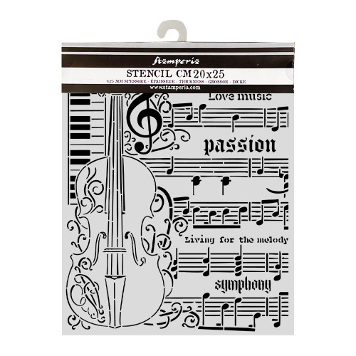 Stamperia Stencil 7.87"X9.84"-Violin - 5A003TCT-1HQBT - 5993110052784