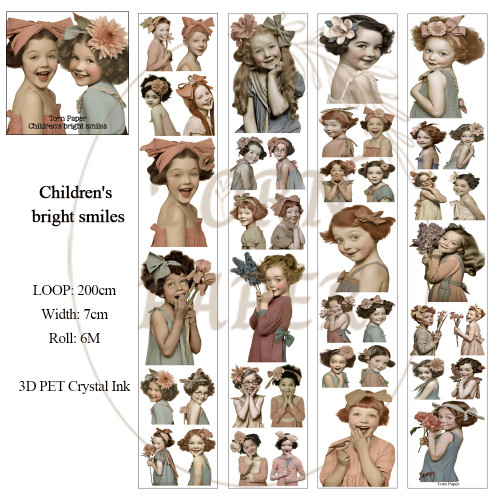 Torn Pape 3D Gloss PET Tape 6m-Children's Bright Smiles - 5A003XM2-1HSPY - 8800325562144