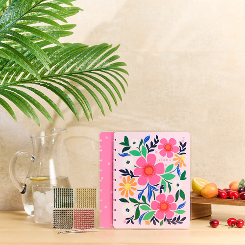 Happy Planner Classic Planner Cover and Decorative Set-Bright Floral - 5A003K6C-1HFJT