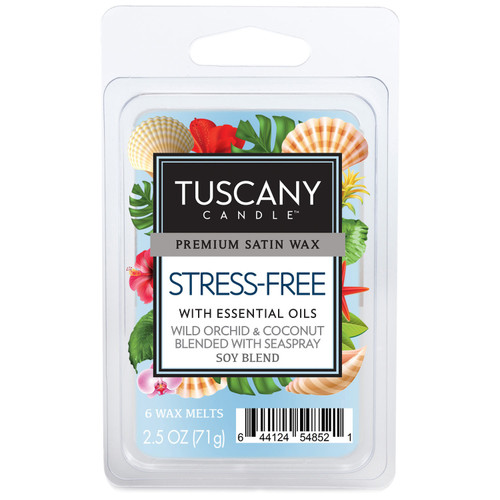 Tuscany Candle Premium Satin Wax 6-Cube Melt Bars 2.5oz-Stress-Free - 5A003S13-1HNYD - 644124548521