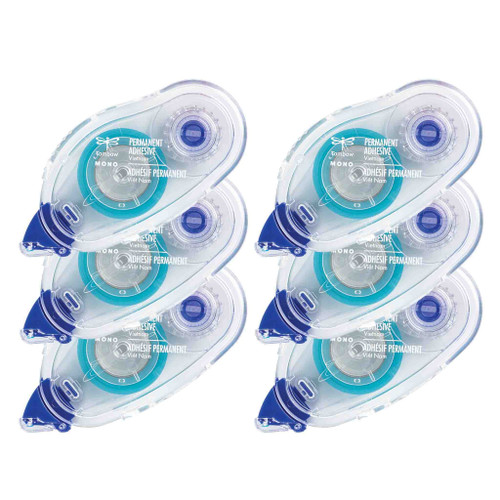 Tombow MONO Adhesive Permanent Refill-6 Pack - 5A003WPJ-1HS9Y