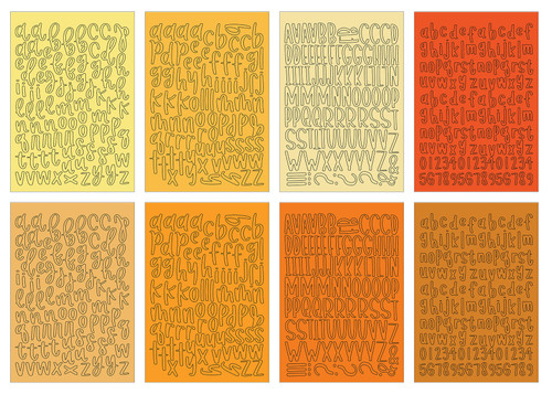 Echo Park Sticker Book-Yellow Alpha - 5A003W4Z-1HRR4