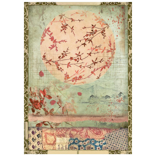Stamperia Rice Paper A6 8/Pkg-Oriental Garden - 5A003TDN-1HQBD