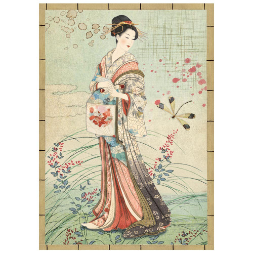 Stamperia Rice Paper A6 8/Pkg-Oriental Garden - 5A003TDN-1HQBD