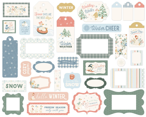 Carta Bella Tags & Frames Ephemera-Silly Goose Winter - 5A003W74-1HRSW