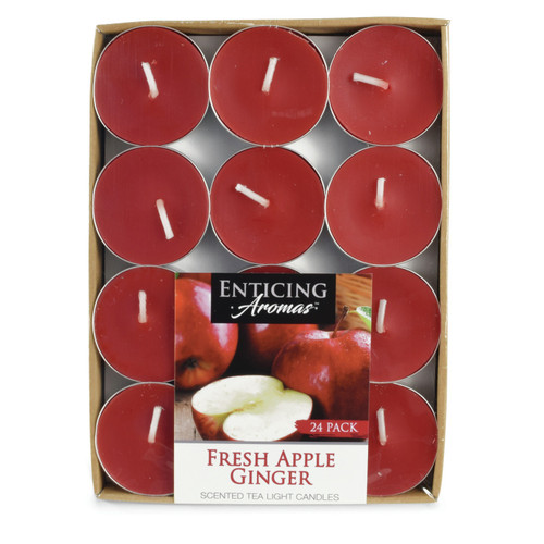 Enticing Aromas Candle Tea Light 24pk-Fresh Apple Ginger - 5A003S0V-1HNW9 - 644124675647