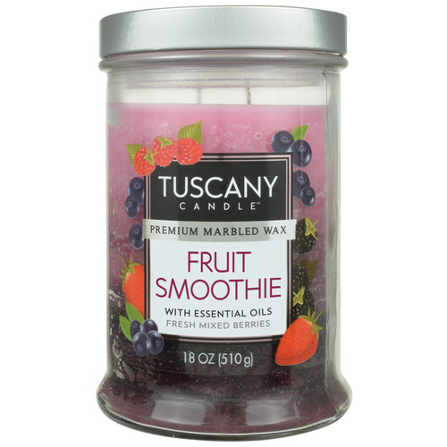 Tuscany Candle-Candle 2-Wick Triple Pour Mottled Wax 18oz-Fruit Smoothie - 5A003S1C-1HNYB - 644124548996