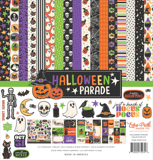 Echo Park Collection Kit 12"X12"-Halloween Parade - 5A003VWG-1HRBG - 810220752746