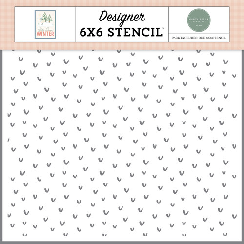 Carta Bella Stencil 6"X6"-Frozen Flutter - 5A003W73-1HRT2 - 810220755662