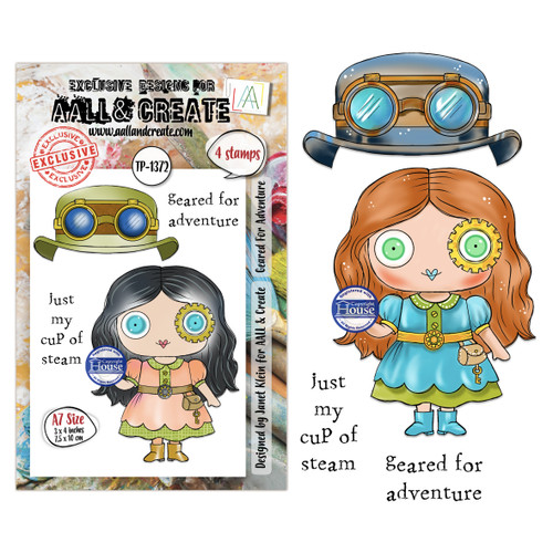 AALL And Create A7 Photopolymer Clear Stamp Set-Geared For Adventure - 5A003WFH-1HS1Z - 5061097791641