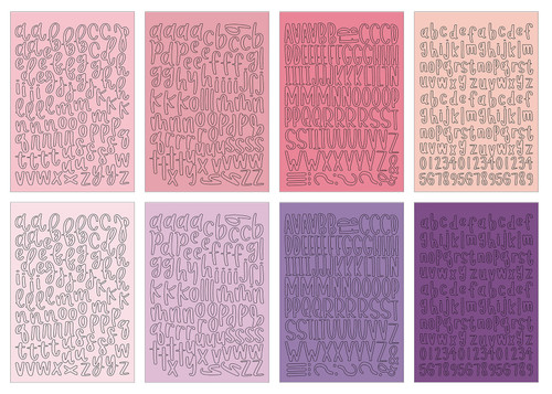 Echo Park Sticker Book-Pink Alpha - 5A003W4X-1HRQW