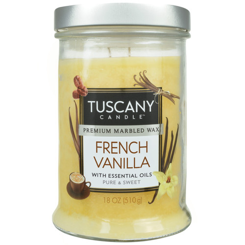 Tuscany Candle- Candle 2-Wick Single Pour Smooth Wax 18oz-French Vanilla - 5A003S0X-1HNXH - 644124501151