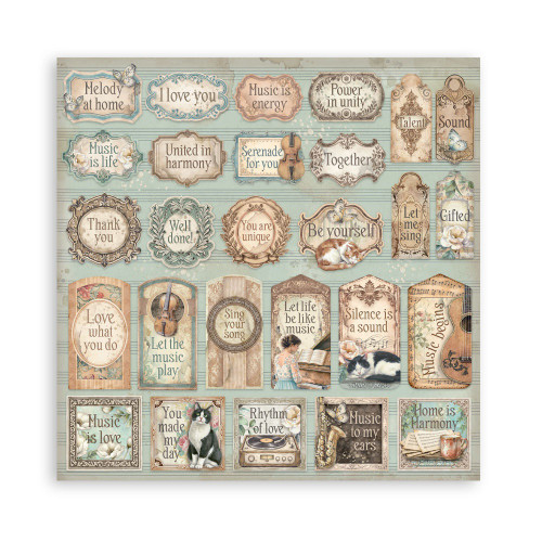 Stamperia Scrapbooking Double-Sided Paper Pad 12"x12" 10/Pkg-Symphony - 5A003TDR-1HQBH