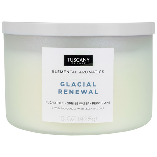 Tuscany Candle-Candle 3-Wick Elemental Aromatics Jar 15oz-Glacial Renewal - 5A003S0Z-1HNW8 - 644124727407