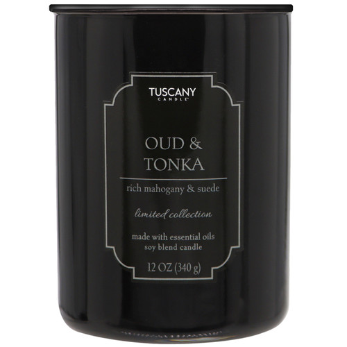 Tuscany Candle-Candle 2-Wick Color Splash Opaque Jar 12oz-Oud & Tonka - 5A003S0L-1HNY6 - 644124747580
