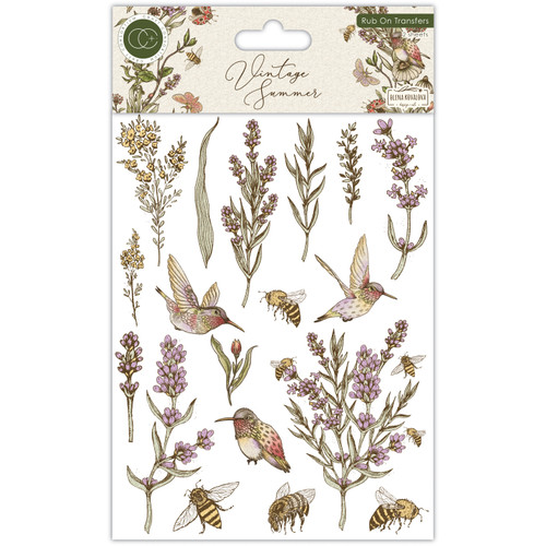 Craft Consortium Rub-Ons 2/Pkg-Vintage Summer - 5A003VFY-1HR94 - 5060921932731