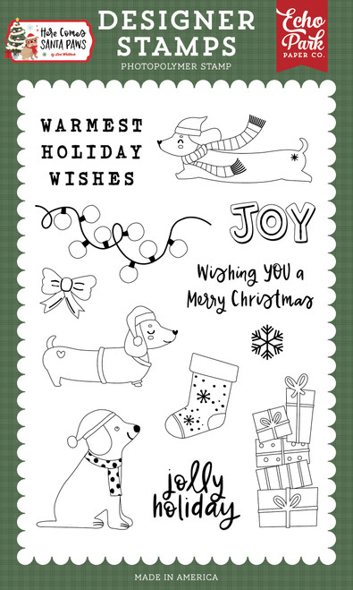 Echo Park Stamp Set-Warmest Holiday Wishes - 5A003W0N-1HRK5 - 810220752234