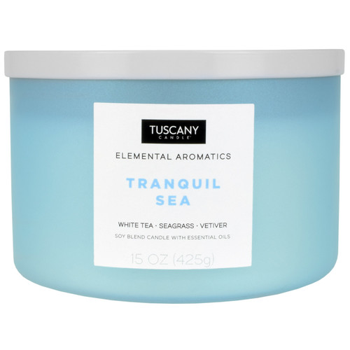 Tuscany Candle-Candle 3-Wick Elemental Aromatics Jar 15oz-Tranquil Sea - 5A003S0Z-1HNSS - 644124727391