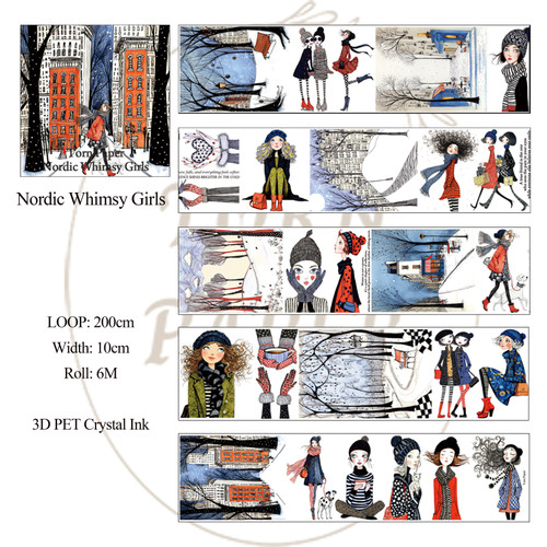 Torn Pape 3D Gloss PET Tape 6m-Nordic Whimsy Girls - 5A003XMH-1HSPR - 8800325562489