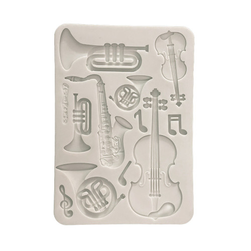 Stamperia Silicon mould A5-Musical Instruments - 5A003TDJ-1HQ95 - 5993110052708