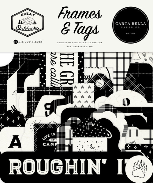 Carta Bella Tags & Frames Ephemera-Great Outdoors Frames & Tags - 5A003W8H-1HRW4 - 810220755372
