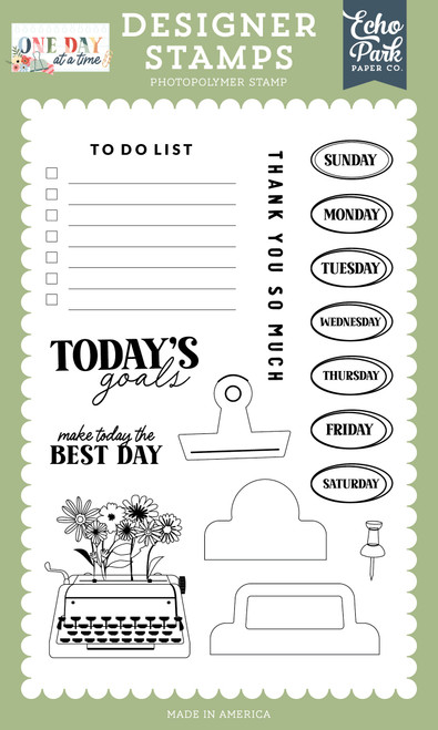 Echo Park Stamp Set-To Do List - 5A003WCF-1HRZW - 810220755839