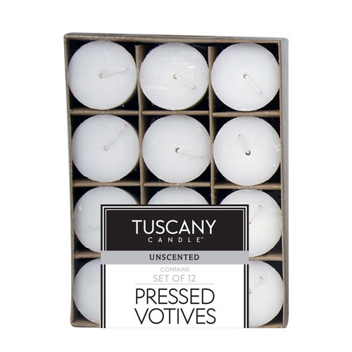 Tuscany Candle Unscented Candle Tapered Votives 12pk-White - 5A003S16-1HNVG - 644124561629