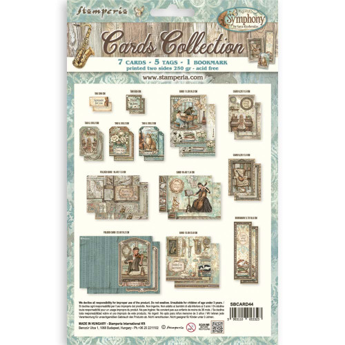 Stamperia Cards Collection-Symphony - 5A003TCR-1HQ9X