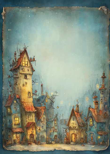 Torn Paper Scrapbooking A5 Size-Whispers of a Little Traveler - 5A003XPJ-1HSM2