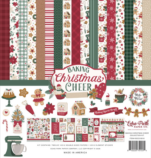 Echo Park Collection Kit 12"X12"-Baking Christmas Cheer - 5A003VZ7-1HRH7 - 810220751534