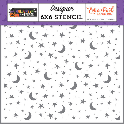 Echo Park Stencil 6"X6"-Halloween Night Sky - 5A003VW2-1HRBM - 810220753842