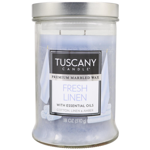 Tuscany Candle- Candle 2-Wick Single Pour Smooth Wax 18oz-Fresh Linen - 5A003S0X-1HNW3 - 644124756391
