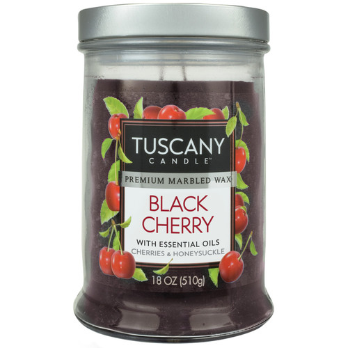 Tuscany Candle- Candle 2-Wick Single Pour Smooth Wax 18oz-Black Cherry - 5A003S0X-1HNYS - 644124527250